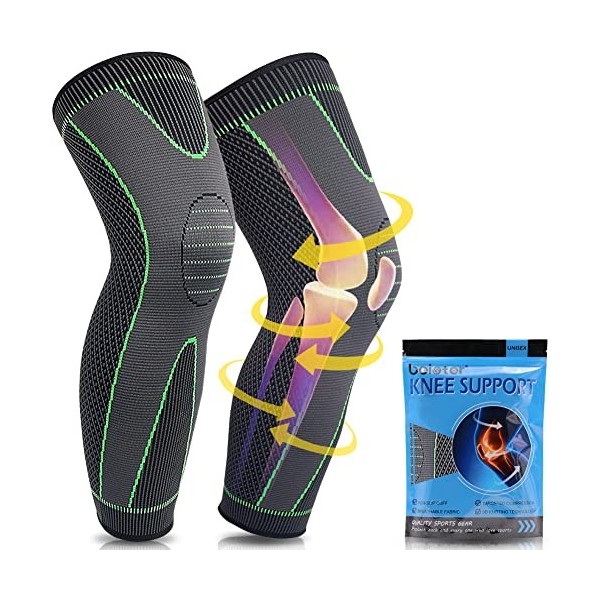 Beister Genouillère Sport, Attelle Genou Hommes/Femme, Respirantes Antidérapantes Élastique Compression Genouillères Médicale