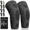 NEENCA Genouillère Sport 2 Pack , Genouillère Rotulienne de Compression Respirant, Attelle Genou Ligamentaire pour Déchirure 