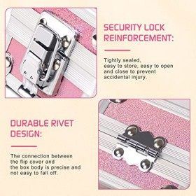 Ranrose Boîte de rangement pour forets à ongles, 25 trous, rose