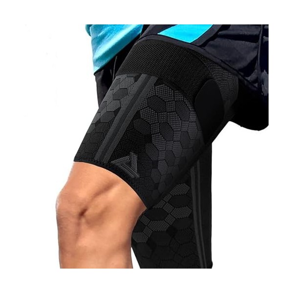 ActivRunner Manchon de soutien de compression de la cuisse 2 par paquet , sangle antidérapante réglable pour les blessures m