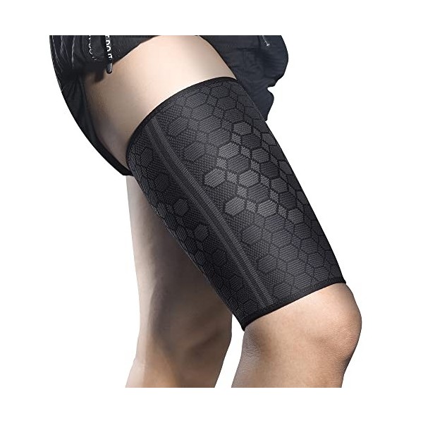 TOFBS 1 Paire Support de Cuisse pour hommes et femmes, Respirant Elastique Manchons de Compression de Cuisse pour Ischio-jamb