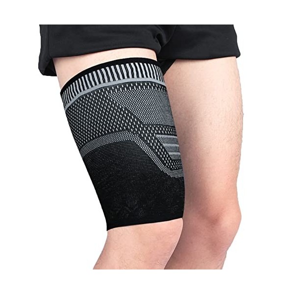 TOFBS 1 Paire Support de Cuisse pour hommes et femmes, Respirant Antidérapant Manchons de Compression de Cuisse pour Ischio-j