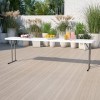 Flash Furniture RB-1896-GG 18 Pouces Largeur de 96 Pouces Longueur Granite Plastique Table Pliante de Formation, Gris/Blanc