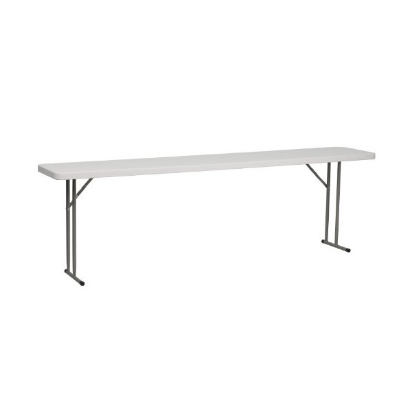 Flash Furniture RB-1896-GG 18 Pouces Largeur de 96 Pouces Longueur Granite Plastique Table Pliante de Formation, Gris/Blanc