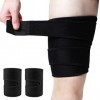 Goosom Cuisse Brace Support, Réglable Bandage de Cuisse, Bandage de compression T45B（2 Pièce）