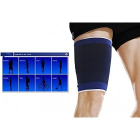 GUTEINTE Bande de soutien élastique, compression de cuisse, bande élastique pour genoux, cuisse, support de jambe pour les sp