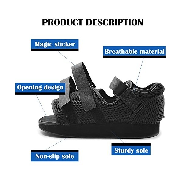 Chaussure de récupération post-opératoire réglable,Chaussure de marche médicale à lavant du pied,Chaussure de guérison pour 