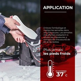 THERMOPAD Chauffe semelle , 10 paires, 8 heures de chaleur, taille XL