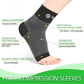 Kit de soulagement des pieds 9 pièces avec chaussettes de compression, supports rembourrés pour voûte plantaire et inserts So