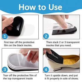 Semelles Orthopédiques Réglables en Gel pour Augmenter la Hauteur desJambes Homme Femme, écart de Longueur de Jambe, Tendinit