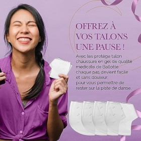 Ballotte - Protege Talon Chaussure en Silicone de Qualité M - 4 Unités , Hommes et Femme, Soulage les Douleurs Liées à la Te