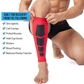 360 RELIEF Manchons de compression pour mollets – Pour sports de fitness,Attelles tibiales, crampes musculaires déchirées, en