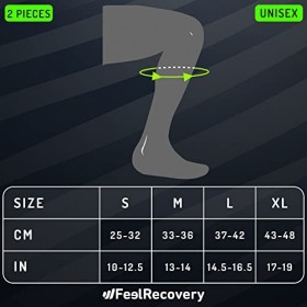 2 Pack Manchons de Compression Homme & Femme - Support de Mollets pour Running, Périostite, Tensions Musculaires et Crampes -