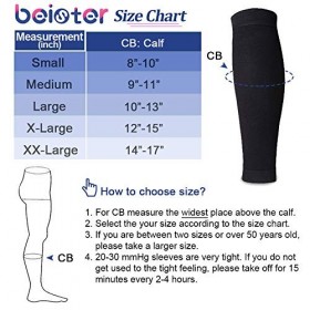 Beister - Manchons de compression gradués pour mollets - Pour femme et homme