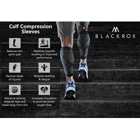 BLACKROX RUNMED Performance V1 Bandage de compression pour mollet de sport Protection des mollets Manchon de compression Chau