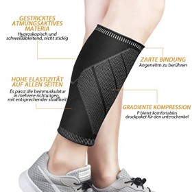 Lot de 2 paires de chaussettes de compression mollets sans pied pour femme et homme,Pour soulager la douleur, la récupération