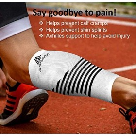 ActivRunner Manchons de compression au mollet. 2 paires par paquet. Support de compression performant pour une meilleure circ