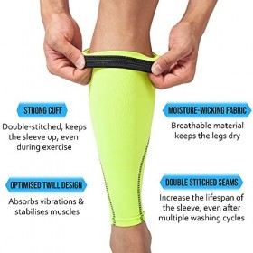 360 RELIEF Manchons de compression pour mollets – Pour hommes et femmes,Attelles tibiales, crampes musculaires déchirées, ent