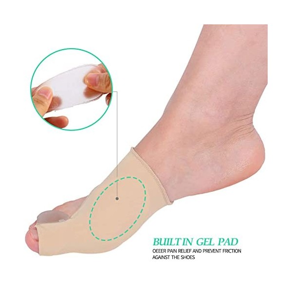KARELLS Hallux Valgus Correcteur Jour Nuit, Gros Redresseur Orteil, Gros Redresseur Orteil Manchons de Protection pour Amorti