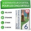 YogaMedic® Écarteur Orteil Pour Orteils se Chevauchant en Silicone Améliorée 6 pcs 0% BPA Taille Unique– Correcteur Hallux Va