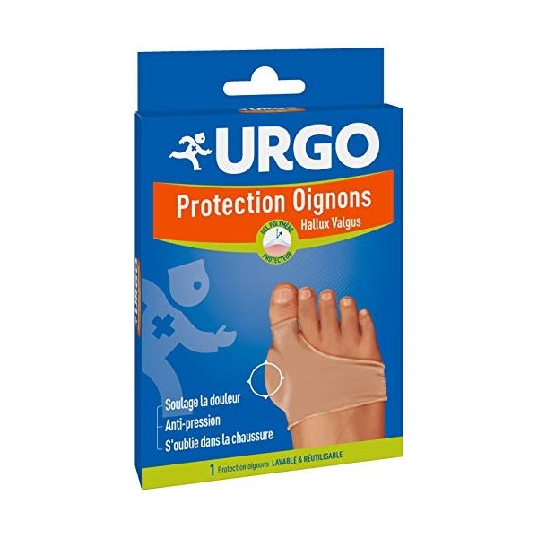 Urgo - Chausson Protection Oignons - Gel polymere anti-pression - Soulage la douleur - 1 chausson