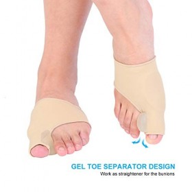 Yosoo Health Gear Orthèse Hallux Valgus avec Coussinet de Gel, Protecteur et Séparateur de Gros Orteil, Manchon Correcteur d
