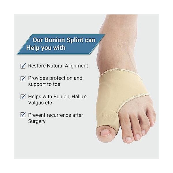 360 RELIEF Séparateur gros orteil silicone - Correcteur doignon | Soulagement douleur de lhallux valgus ampoules, séparateu