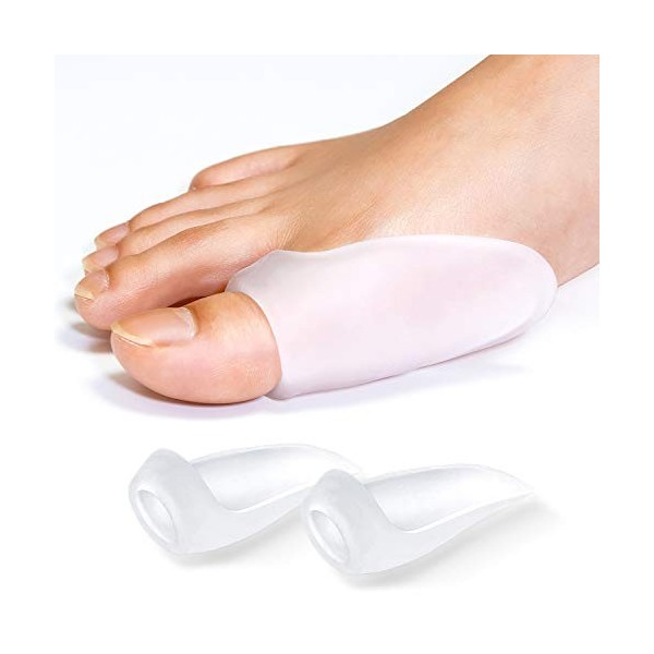 Promifun Lot de 10 coussinets et coussins en gel pour oignons, protège-oignons pour gros orteil, soulage la douleur du pied d