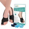 Puikos Lot de séparateurs dorteils Hallux Valgus, 1 paire de chaussettes Hallux Valgus Correcteur doignon, 1 sangle pour gr