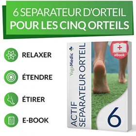 YogaMedic® Écarteur Orteil Pour Orteils se Chevauchant en Silicone Améliorée 6 pcs 0% BPA Taille Unique– Correcteur Hallux Va