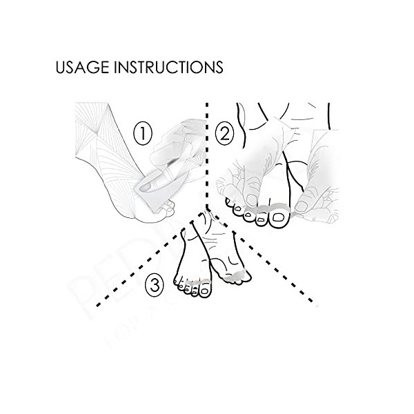Pedimend™ Orthèse dorteils en silicone offrant un soulagement en griffe ou en marteau – Props redresseur dorteils en maille