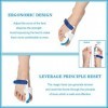 MengH-SHOP Correcteur DOrteils Orthèse Hallux Valgus Séparateurs et Gel Traiter la Douleur Sous le Pied dans la Jointure Du 