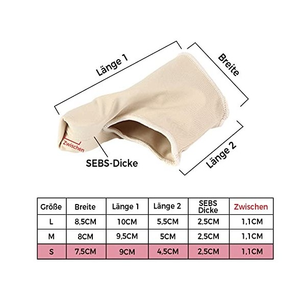 MOGADEE® Hallux Valgus Bandage de correction pour hallux valgus Protection des orteils Chaussettes Hallux Valgus avec coussin