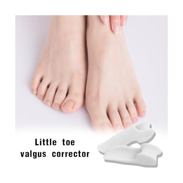 EODKSE Correcteur dhallux valgus - 4 séparateurs dorteils en Gel de Silicone Souple pour Tous, Hommes et Femmes, avec Couss