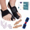 HALUTO 6in1 SET Hallux Valgus - Ecarteur orteil - Orthese Hallux Valgus - Redresseur orteil - Correcteur Hallux Valgus - Band