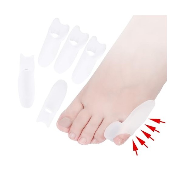 DYKOOK Lot de 6 coussinets correcteurs doignon en gel souple pour prévenir les callosités, les ampoules, le soulagement de l