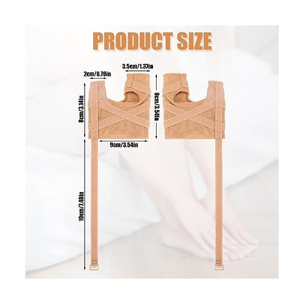 2pcs Correcteur dOrteil, Réglable Correcteur dOrteil Valgus Lisseur dOrteil pour Femmes Hommes Soulagement de la Douleur d