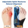 Correcteur de gros oignons, redresseur dorteils pour soulager les oignons, hallux valgus, bande élastique pour soulager la d