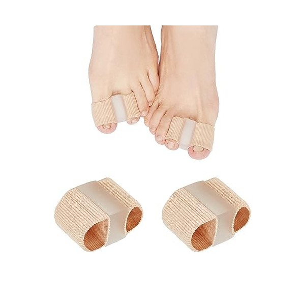 2 PCS Separateur Orteil, Orthèse Hallux Valgus, Correction dorteils en Fibre de Gel pour Hallux Valgus, Orteils en Griffe, O