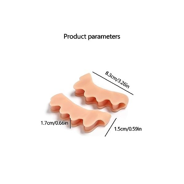 2 Paires De Séparateurs DOrteils En Silicone Correcteurs DHallux Valgus Les Orteils En Marteau Les Orteils Tordus Et Le Sou