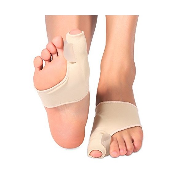 Longzhuo 1 paire de manchons correcteurs doignon, correcteur dhallux valgus, redresseur dorteils avec coussinet en gel de 