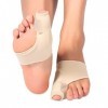 Longzhuo 1 paire de manchons correcteurs doignon, correcteur dhallux valgus, redresseur dorteils avec coussinet en gel de 