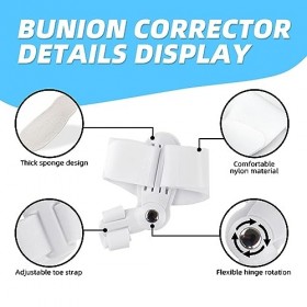 ZSZBACE Lot de 2 correcteurs doignon, redresseur doignon pour soulager la douleur de loignon, attelle réglable avec bouton