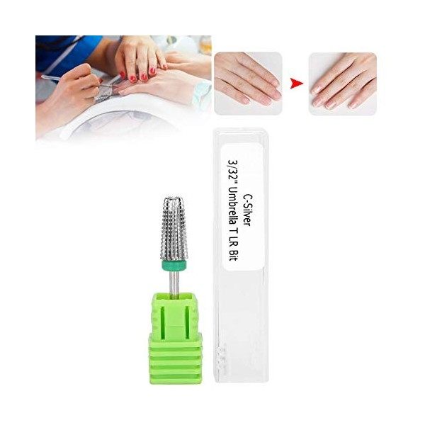 Forets à ongles, tête de ponçage de meulage de polissage des ongles en acier au tungstène, accessoire de polisseur à ongles, 