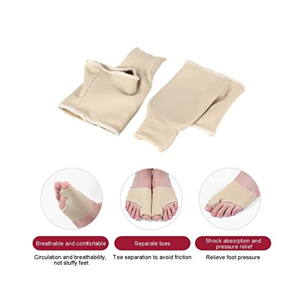 Jinpojun Orthese Hallux Valgus, Correcteur Attelle avec Gel Coussinet - Correction invisible de lhallux Valgus pour Amortir 