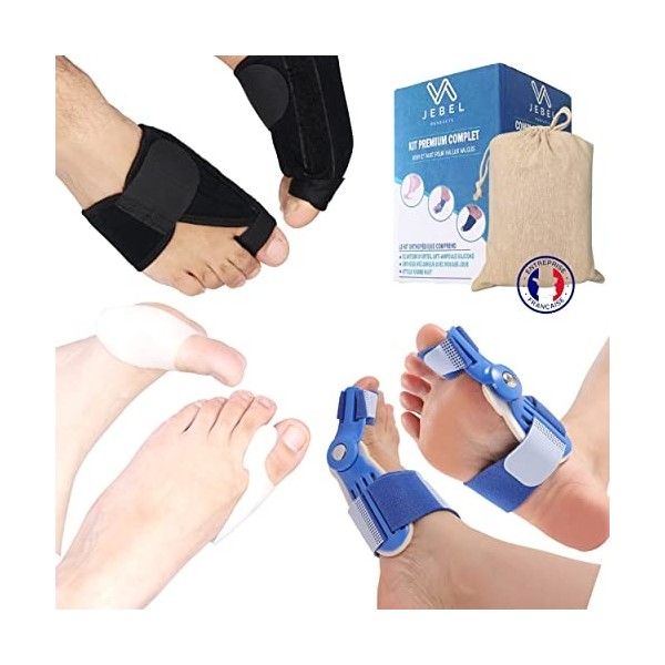 HALLUX VALGUS Oignon/Bunion : Kit Complet 3 paires mixtes Jour et Nuit, Orthèse, Attelle et Protection Pied anti-ampoule en