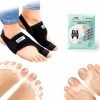 TECH THERAPEUTICS Ensemble de Hallux Valgus Orthèse Corrective - Séparateur dOrteil pour Femme et Homme en Silicone - Bunion