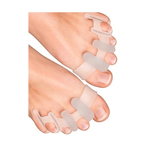 YogaMedic® Écarteur Orteil Pour Orteils se Chevauchant en Silicone Améliorée 6 pcs 0% BPA Taille Unique– Correcteur Hallux Va