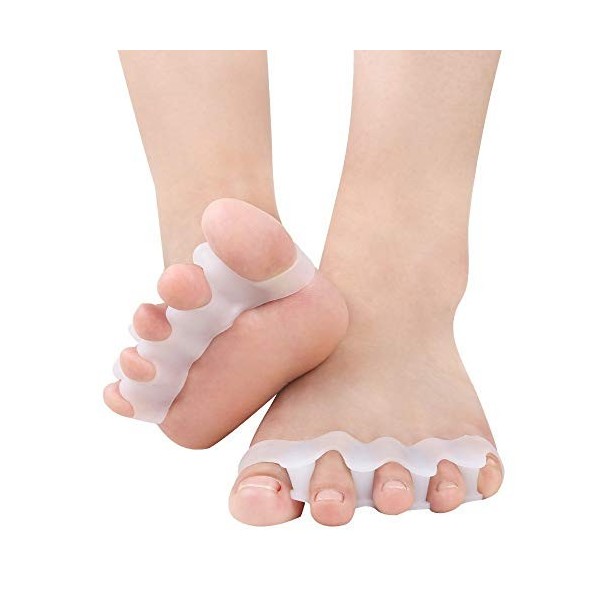 Séparateur dorteils, correcteur dhallux valgus, aide pour les oignons, les orteils en marteau, les orteils incurvés et les 