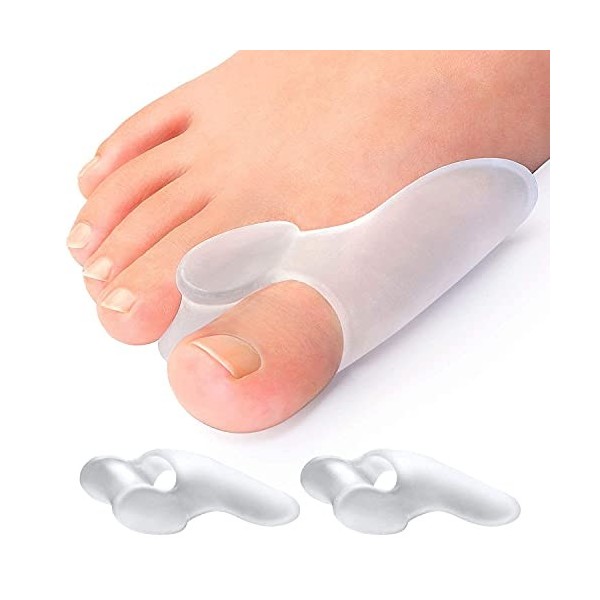 Promifun Lot de 10 coussinets et coussins en gel pour oignons, protège-oignons pour gros orteil, soulage la douleur du pied d